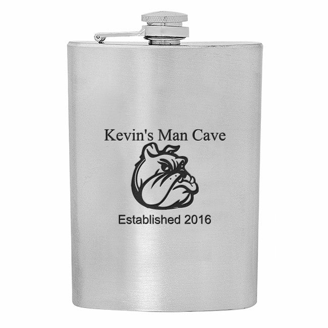 Man Cave Stainless Steel Flask - Executive Gift Shoppe