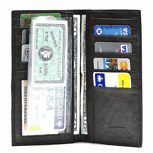 Genuine Leather Credit Card Wallet with Removable Photo Holder