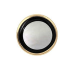 14K Gold, Onyx & Mother of Pearl Round Tie Tack