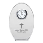 Doctor Personalized Oval Crystal Desk Clock