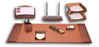 10 Piece Crocodile Embossed Leather Desk Set