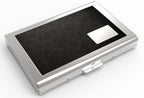 Black Leather Engraved Business Card Case - Executive Gift Shoppe
