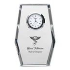Chiropractor Personalized Crystal Desk Clock