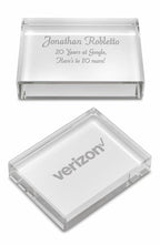 Crystal Clear Rectangular Paperweight with Free Laser Engraving
