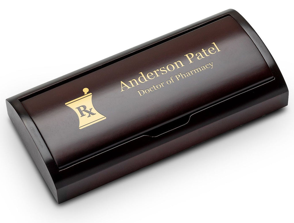 Pharmacist Theme Personalized Two Piece Pen Set with Wood Box