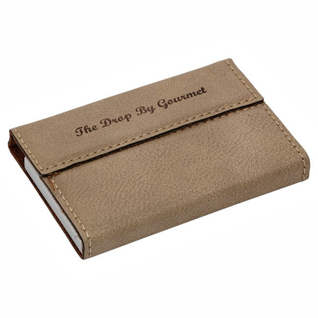Personalized Light Brown Business Card Case