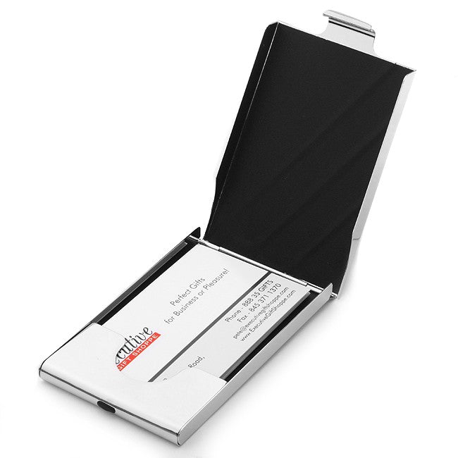 Side Loading Engraved Business Card Case - Executive Gift Shoppe