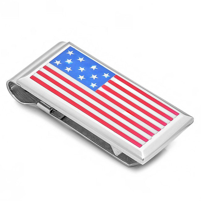 American Flag Spring Loaded Money Clip - Executive Gift Shoppe