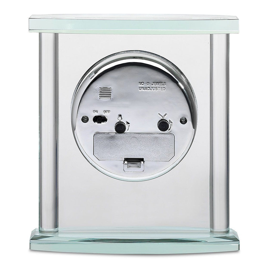 Personalized Glass Clock with Silver Finish Accents - Executive Gift Shoppe
