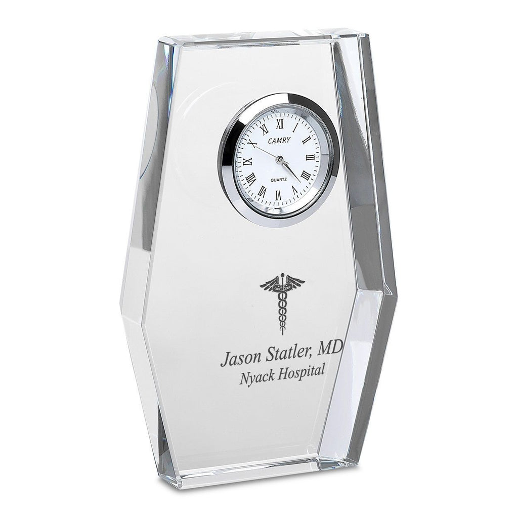 Doctor Personalized Crystal Desk Clock