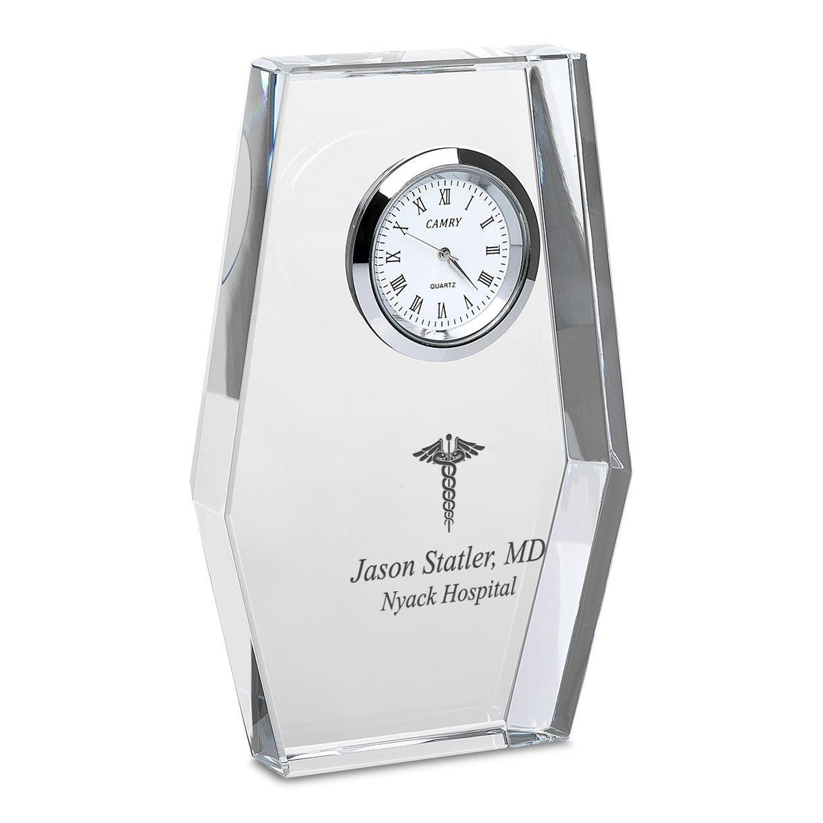 Doctor Personalized Crystal Desk Clock