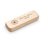 Space Force Theme Personalized Maple Wood Double Pen and Box Set
