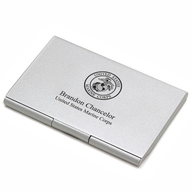 US Marines Engraved Business Card Case - Executive Gift Shoppe