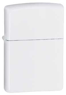White Matte Zippo Lighter - ID# 214