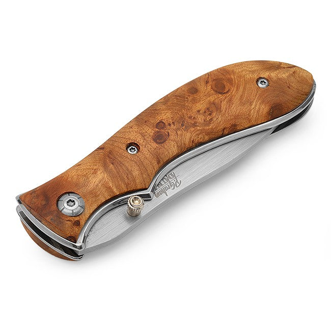 Burl Handle Personalized Lockblade Pocket Knife - Executive Gift Shoppe