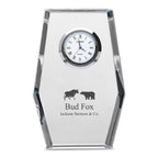 Bull & Bear Personalized Crystal Desk Clock