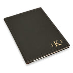 Black Portfolio & Notebook with Roman Monogram