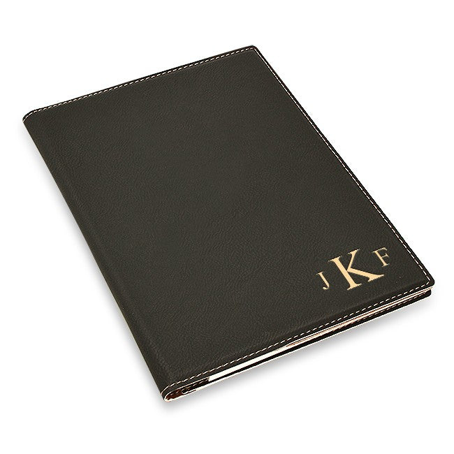 Black Portfolio & Notebook with Roman Monogram
