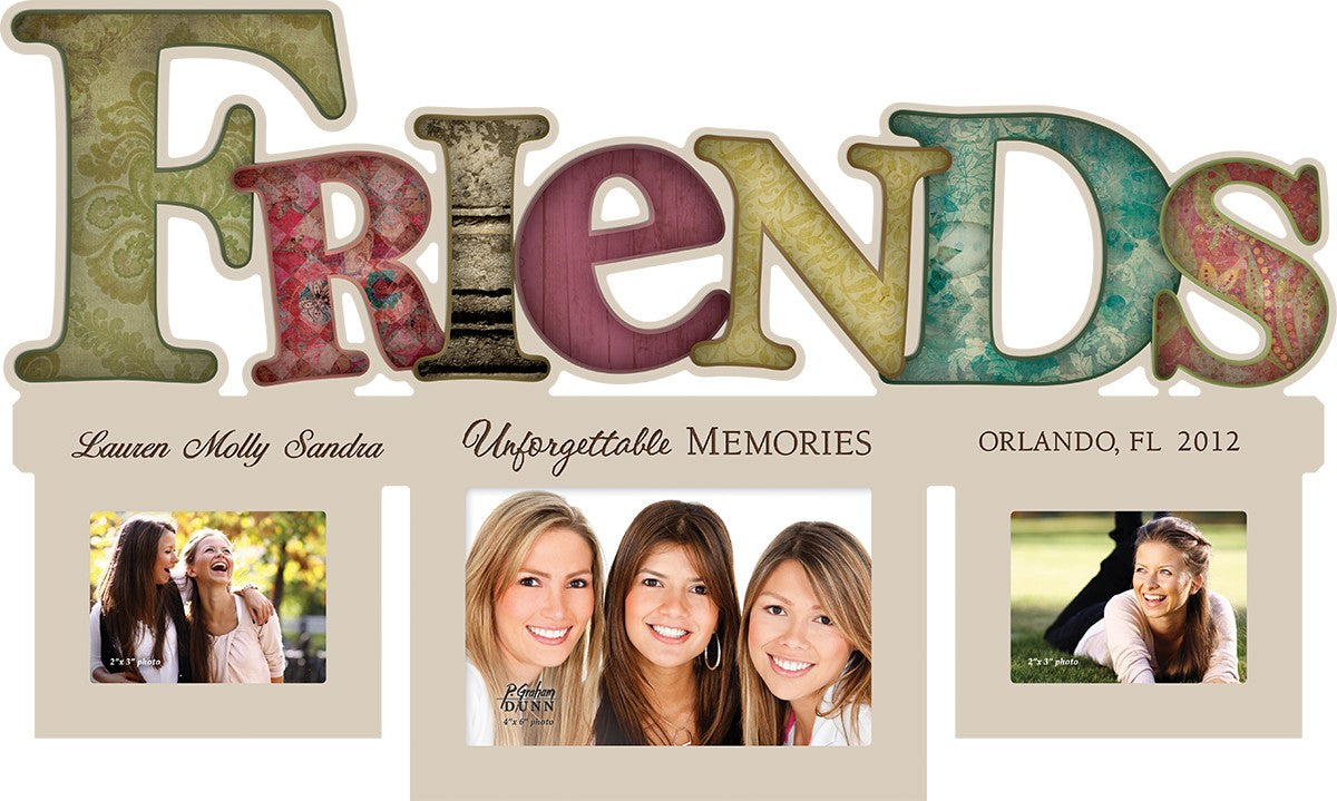 Personalized Friends Word Style Photo Frame