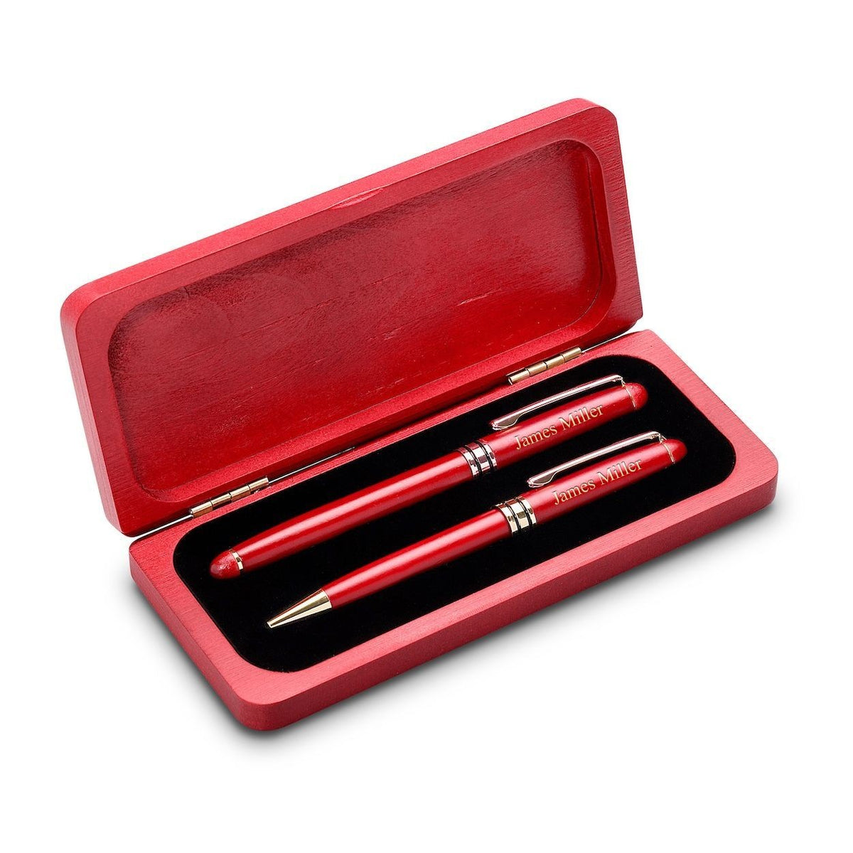 Split Monogram Elegance Collection Cherrywood Pen & Fountain Pen Set