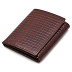 Men's Trifold Lizard Print Italian Leather Wallet