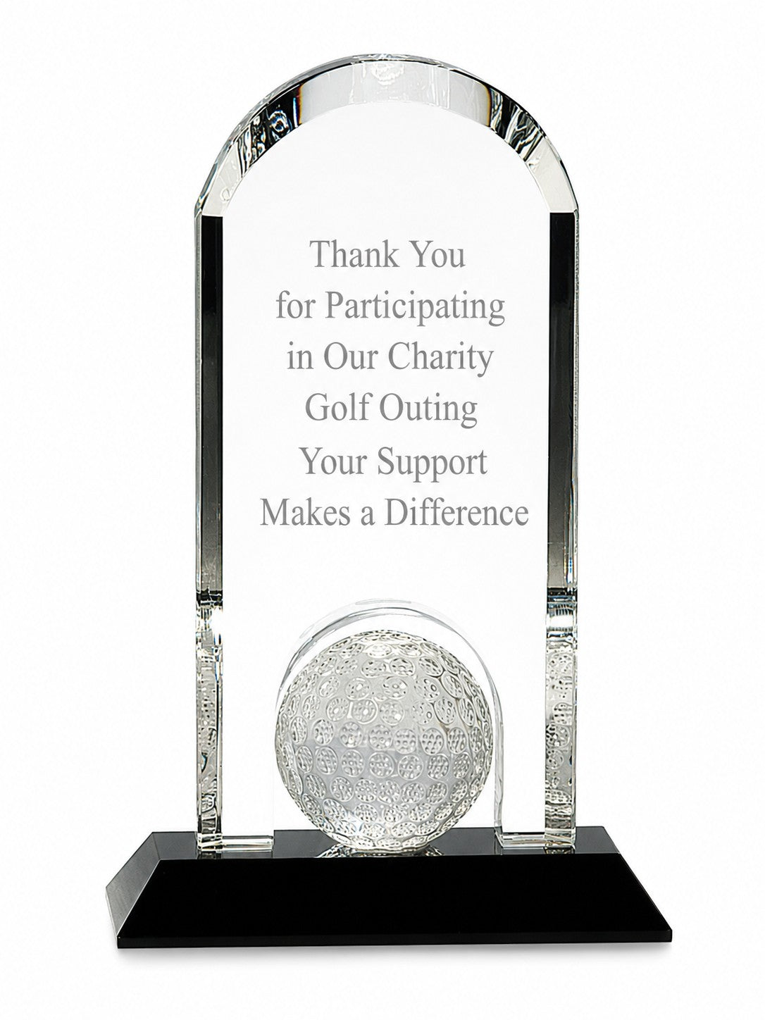 Personalized Crystal Golf Ball Desk Award