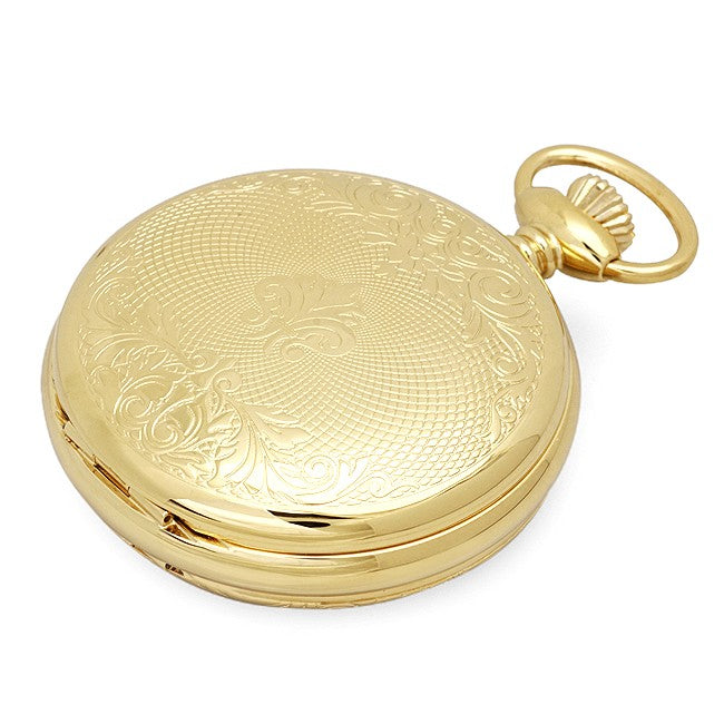 Gold Mechanical Charles Hubert Pocket Watch and Chain #3536 - Executive Gift Shoppe