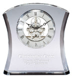 Solid Crystal Personalized Quartz Clock With Concave Sides