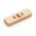 Script Monogram Theme Laser Engrave Bamboo Pen and Box Set
