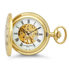 Gold Mechanical Executive Charles Hubert Pocket Watch and Chain #3558 - Executive Gift Shoppe