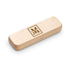 Split Monogram Theme Personalized Maple Wood Double Pen and Box Set