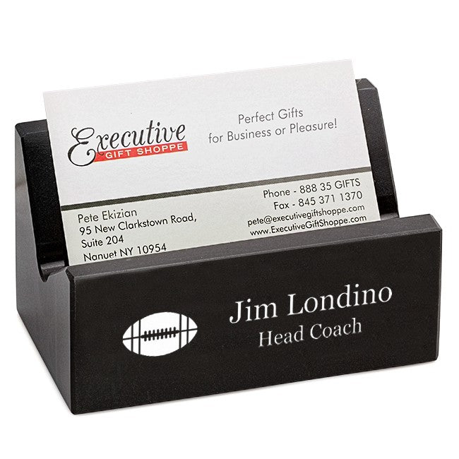 Football Themed Personalized Desktop Business Card Holder