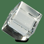 Personalized Crystal Cube Paper Weight with Beveled Corner - 2 1/2" X 2 1/2"