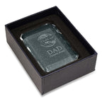 World's Best Dad Rectangular Glass Paperweight