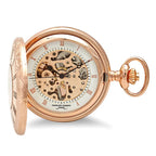 Rose Gold Mechanical Charles Hubert Pocket Watch & Chain #3806 - Executive Gift Shoppe