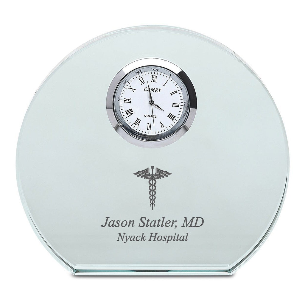 Doctor Personalized Round Crystal Desk Clock