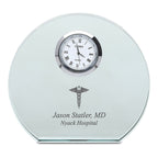 Doctor Personalized Round Crystal Desk Clock