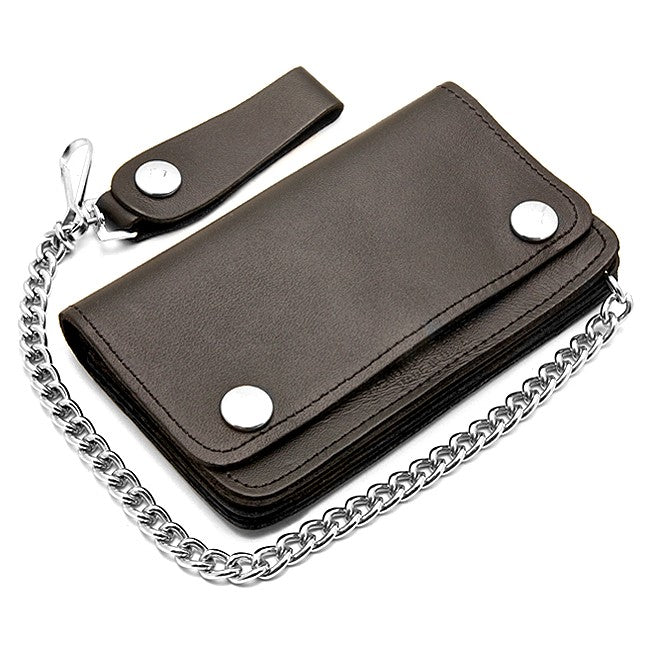 Leather Biker Wallet with Chain - Executive Gift Shoppe
