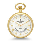 Open Face Quartz Charles Hubert Pocket Watch & Chain #3671 - Executive Gift Shoppe