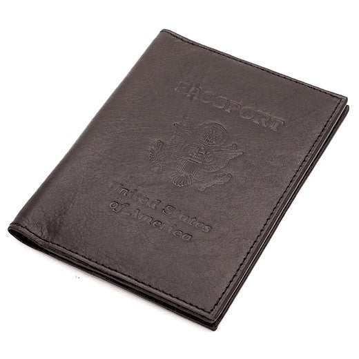 Leather Passport Holder with USA Seal - Executive Gift Shoppe