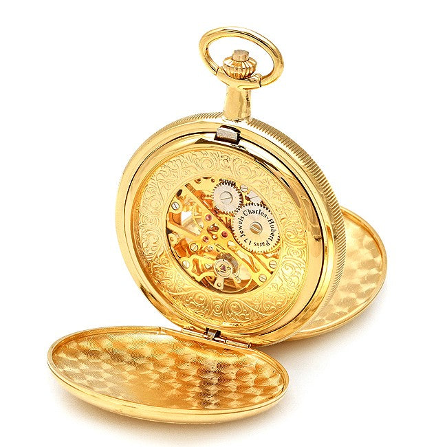 Personalized Mechanical Charles Hubert Pocket Watch & Chain #3556 - Executive Gift Shoppe
