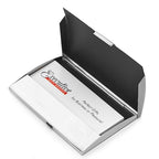 Two Tone Engraved Business Card Case - Executive Gift Shoppe
