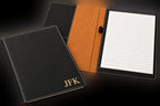 Black Small Portfolio & Notebook with Personalized Initials