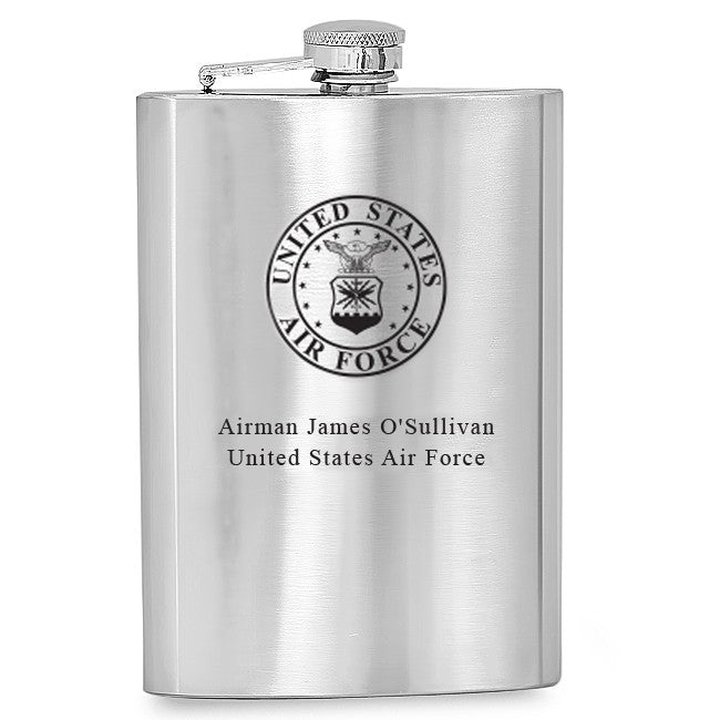 US Air Force Symbol Steel Flask - Executive Gift Shoppe