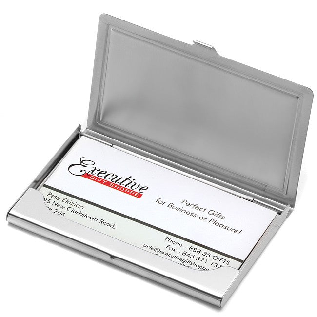 The Carbon Stainless Steel Business Card Case - Executive Gift Shoppe