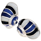 Sterling Silver & Enamel Snail Cufflinks by Jan Leslie