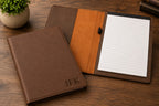Brown Small Portfolio & Notebook with Personalized Initials