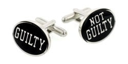 Guilty and not guilty legal lawyer cufflinks
