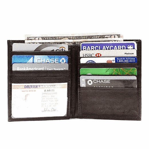 Men's Bifold Credit Card Wallet with ID Window