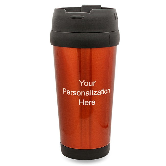 Personalized Orange Travel Coffee Mug